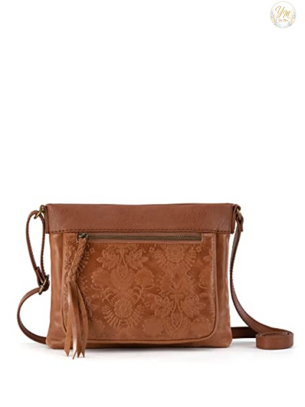 Genuine Leather Mini Crossbody Bag with Wallet Pockets